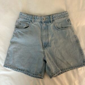 High rise jean shorts